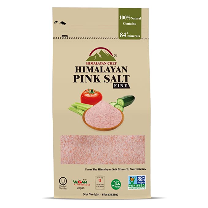 Himalayan Chef Pink Himalayan Salt Extra Fine Grain 8 Lbs